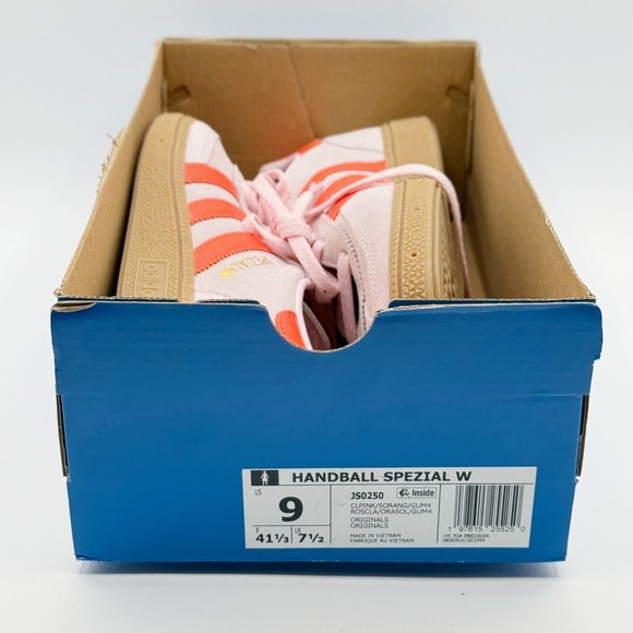 Adidas Handball Spezial W Sneakers Size 9 Pink/Orange/Gum JS0250 NEW - Picture 2 of 11